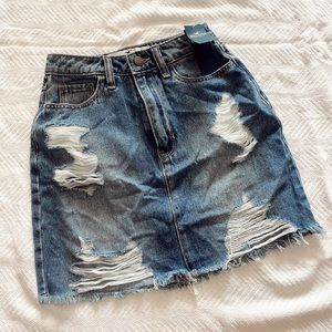 Mini Jean Skirt